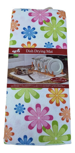 VIA HOME Absorbent Microfiber Dish Drying Cloth - Various Designs 0