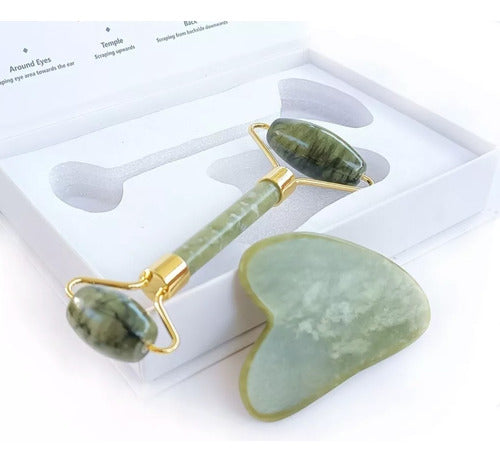 Gua Sha Roller De Jade - En Caja Original - Edicion De Lujo 1