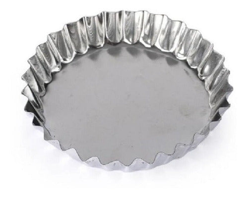 Set of 12 Fixed Wavy Tart Molds for Frola Pasta and Individual Tartelettes 10 cm x 12 1