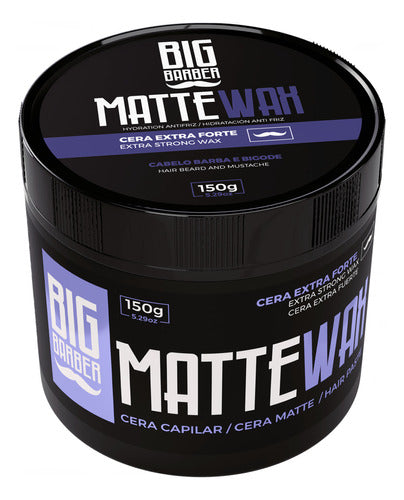 Cera Capilar Matte Wax Big Barber 150g Efeito Seco Kit 24 Un 5