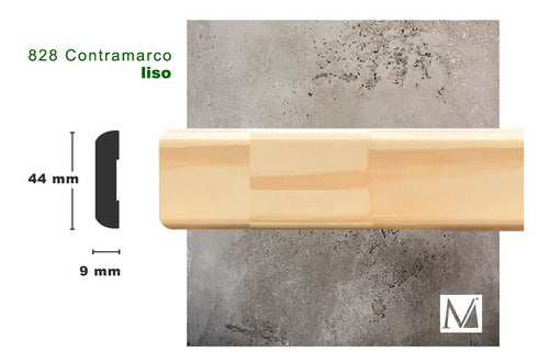 Maderart Moldura Contramarco Madera 9x44mm Pack X 33 Mts 1