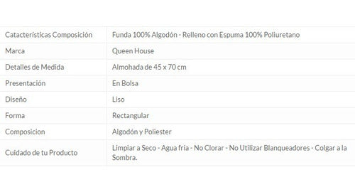 CDI Almohada Cdi House Linea Premium Percal Fibra Siliconada 1