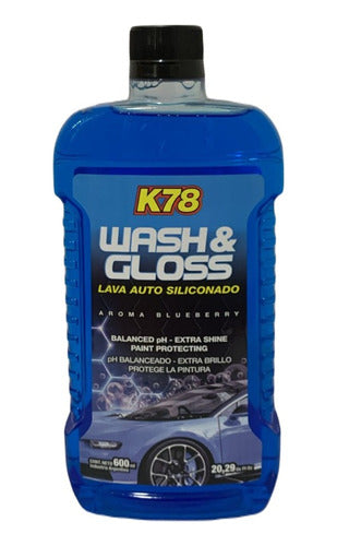 K78 - Pack of 15 Siliconized Car Wash (Blueberry Scent) 600 ml 0