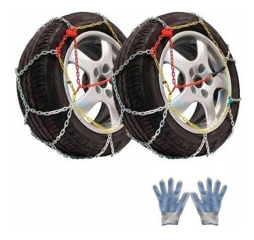 Snow Mud Ice Tire Chains 195/55 R15 + Gloves 0