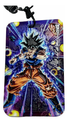 MIC Dragon Ball Goku Ultra Instinct Keychain Porta Sube Imported 1