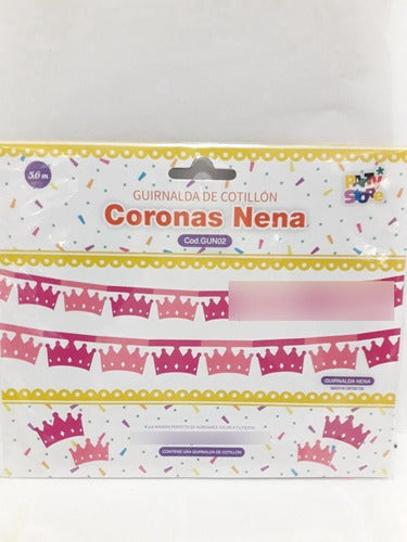 Guirnalda Corona Fucsia,rosa 3,6 M Largo 1