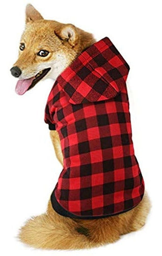 Blaoicni Plaid Dog Hoodie Sudadera Sueter Para Perros Media 1