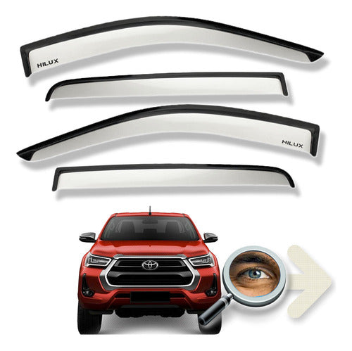 Hilux 2016+ Window Deflectors Import Grisplata Tuningchrome 0