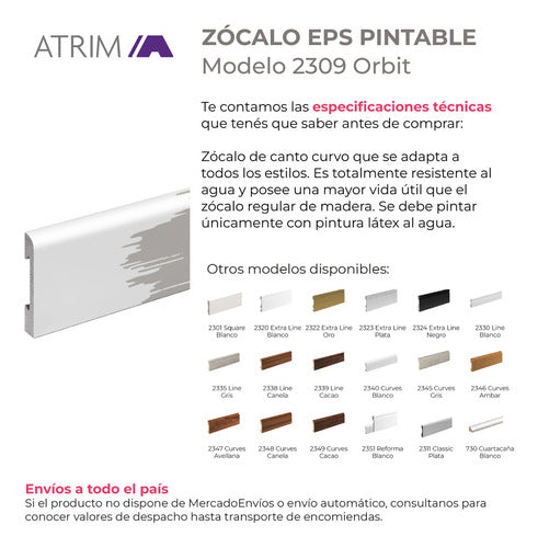 Atrim Zocalo Pvc Eps 2309 Atrim Anti Humidity Paintable Pisovinilico 1