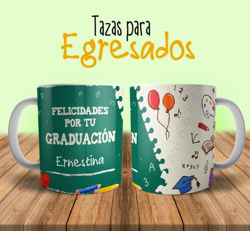 Plantillas Tazas Egresados Egresaditos Diseños Sublimar  #9 2