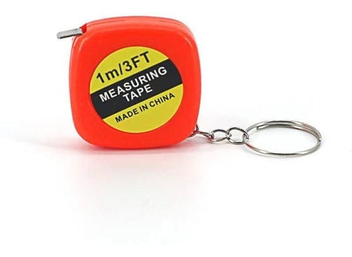 Mini Keychain 1 Meter Retractable Metric Tape Measure x10 Units Pocket Size 6