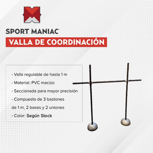 Sport Maniac Valla Regulable Desarmable 1 Mt Irrompible Entrenamiento 2