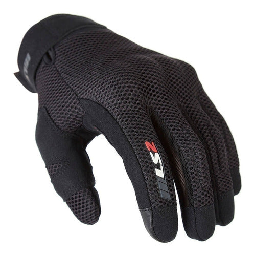 LS2 Dart 2 H Short Moto Gloves Black XL Genamax 2