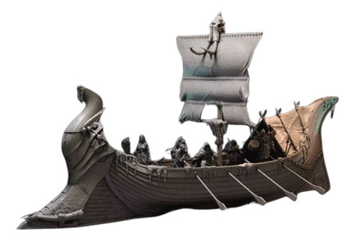 Horse3D Drakkar Vikingo, Barco Vikingo Escala 1/72, Color Blanco 0