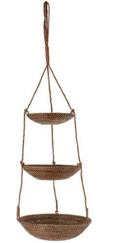 Kouboo 3tier Cesta Colgante En Rattannito Brown 0