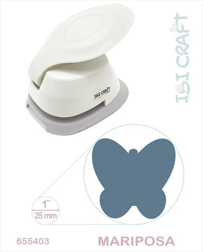 Ibi Craft Sacabocado Perforadora Goma Eva 1" 2.5 Cm 25 Mm Mariposa 1