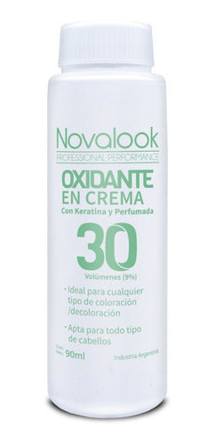 6 Oxidantes En Crema Con Keratina 30 Vol X 90ml. Novalook 0