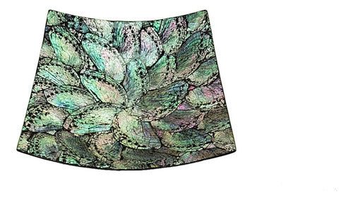 Square Abalone Mother-of-Pearl Plate 27x27cm Modern Décor 4