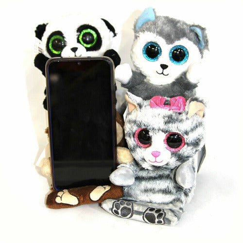 Husky Dog Plush Cell Phone Stand 0