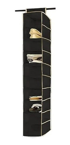 Cover Up Organizer Hanging 10 Shelves Black 0