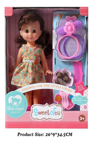 Bear Angel Sweet Doll Doll with Dress and 5 Bijouterie Accessories 0