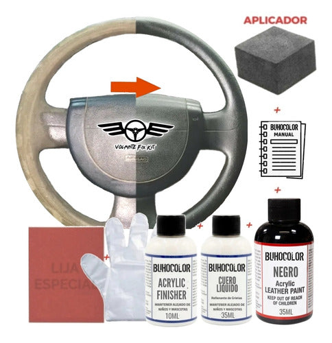 Kit Volante Fix: Restorative Wheel Kit for Leather and Rubber + Sealer 0