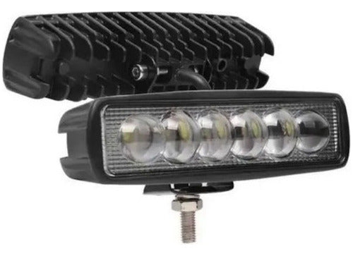 Max Tuning Barra Faro 6 Led Auxiliar Rectangular Tipo Lupa 12v Auto 0