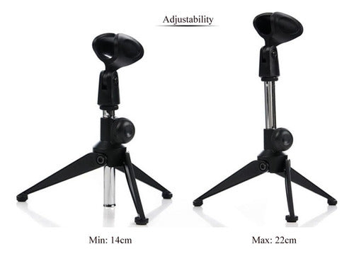 Etubby Soporte De Pie De Micrófono De Mesa De Trípode 3