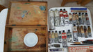 Caja Madera Antiguo Kit Set Pintura Pomos Plomo Bol Rigopal 0