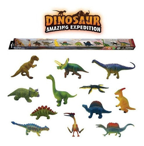 Fibro Muñecos Dinosaurios X12 Dinosaur Amazing Expedition 1