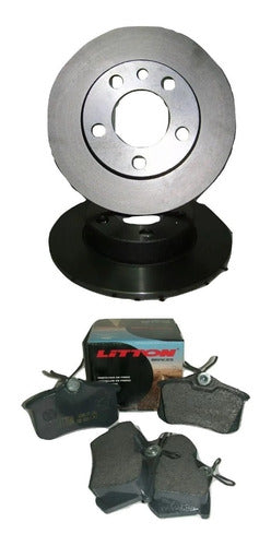 Litton Brk Armetal Rear Brake Disc and Pad Kit for VW Bora / Golf 0