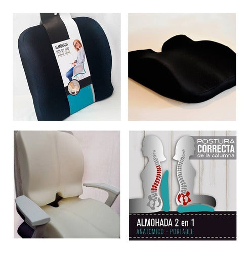 SleepTime Anatomical Seat Cushion and Backrest - 2 in 1 1