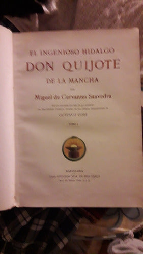 Don Quijote De La Mancha 2 Tomos Antiguo 0