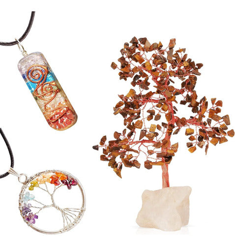 YATSKIA Árbol Vida Cristal Ojo Tigre Artículos Espirituales Y Regalo 0