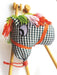 Wooden Stick Horse for Riding Fabric Various Colors 9