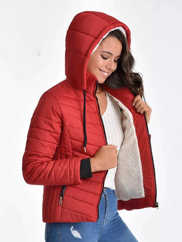 Otra Campera Inflable Mujer Impermeable Corderito Última En Stock 2