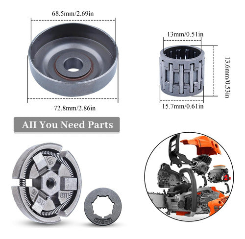 Haishine 3/8" Pitch 7T Clutch for Husqvarna 55 51 1