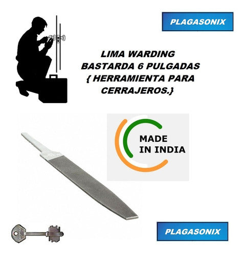 Lima Origen India Para Llaves Bastarda 6 Pulgadas Cerrajeria 2