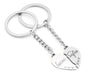 Personalized Heart Keychain for Couples Surgical Steel 0