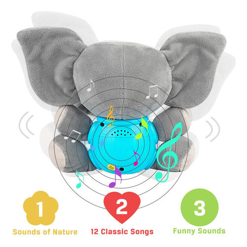 Aitbay Musical Plush Elephant - 7350718 4