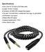 Mugteeve Dual 1/4 Ts Mono A Xlr Cable Macho, 10 Pies De Dobl 1