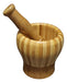 Wooden Culinary Mortar and Pestle Set Kitchen New 0