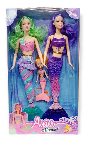 Berkma Articulated Mermaid Dolls X3 With Light 1