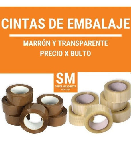 Cinta De Embalar Marrón 48x100 Autoadhesiva Pack X18u 1