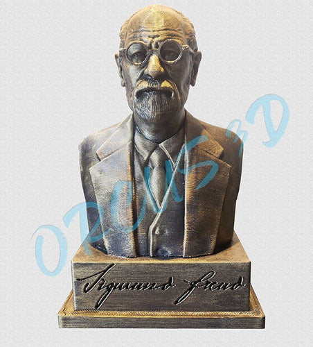 Sigmund Freud Busto 10cm Impreso En 3d Y Pintado 1