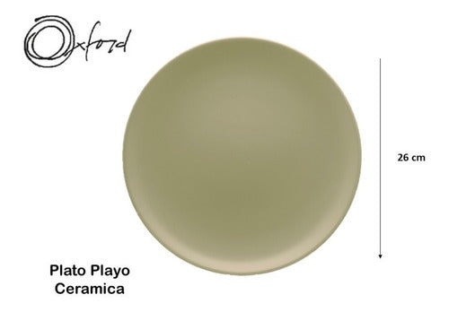Set of 6 Oxford Unni Grey Ceramic Dinner Plates 26 cm 14