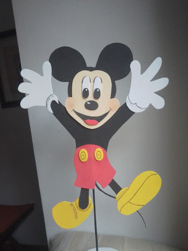 Adorno Pinche Torta - Mickey - Goma Eva 22 Cm X 14 Cm 1