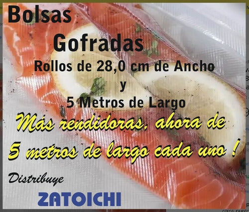 Rollos X2 Br2805 Bolsas Gofradas Envasadora Al Vacío 28cmx5m 2