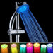 LED Shower Head 7 Color Changing Water Light Temperature Cam 4