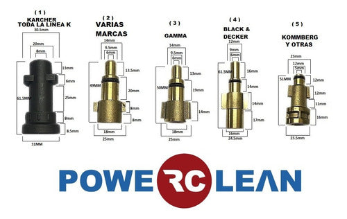 RC Distribuidora Chassis Cleaning Nozzle for Pressure Washers with 3 Nozzles and Lance 2